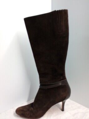 Ann Taylor Brown Suede Knee-High Heel Boot